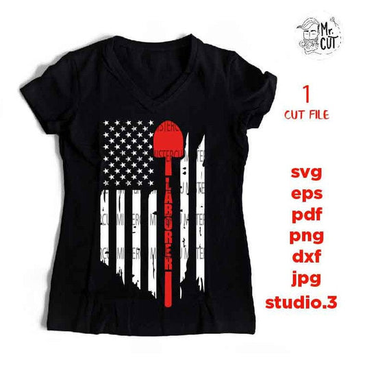 USA flag svg, laborer svg, worker usa Flag, laborer Distressed Flag, Distressed flag Svg, PNG, Dxf, usa flag, worker tee shirt, shovel