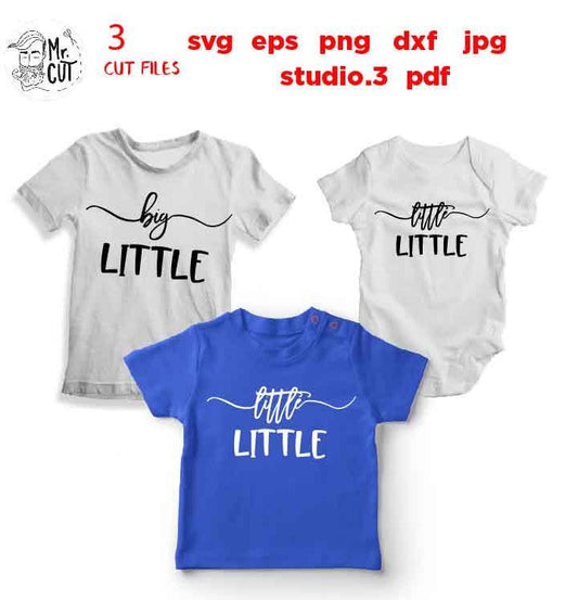 Big little, Middle little, and Little little bundle SVG, DXF, EpS, jpg reverse, cut file, Cousin SVG, Cutting File, kids svg, siblings svg