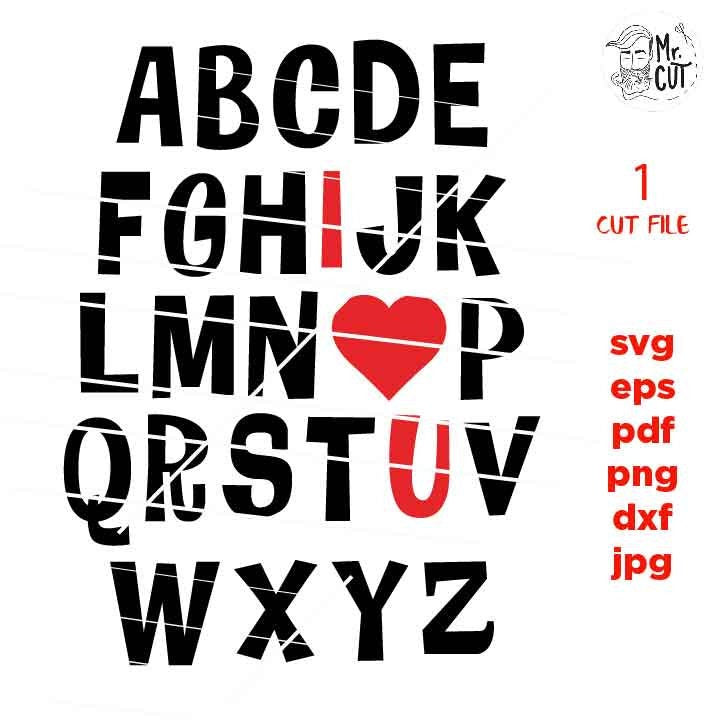 ABC I Love You Svg, Valentine’s Day Svg, Teacher Svg, Love Alphabet Svg, Hugs and Kisses Svg, Kids Valentines Shirt, boy and girl shirt