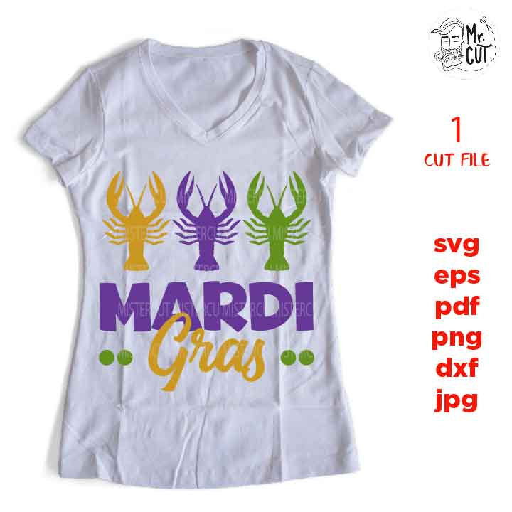 mardi gras flag, Svg, crawfish Svg, Mardi Gras Clipart, Mardi Gras Cutting Files, dxf, pdf, Design T-shirt, jpg mirrored, png