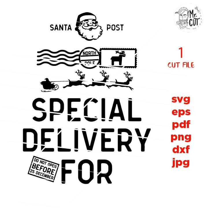 Santa Sack Svg, Santa Bag Svg, Christmas Svg, Png, Jpg, Santa Toy Bag Svg, Santa Svg, North Pole Post, Gift Bag DxF, EpS, cut file