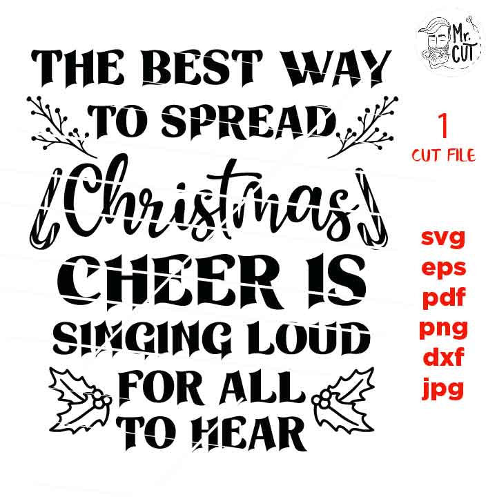 christmas cheer svg, cut file, Christmas Svg, Christmas vector, Christmas Shirt Svg, dxf, eps, jpg Designs, sweater, png, pdf