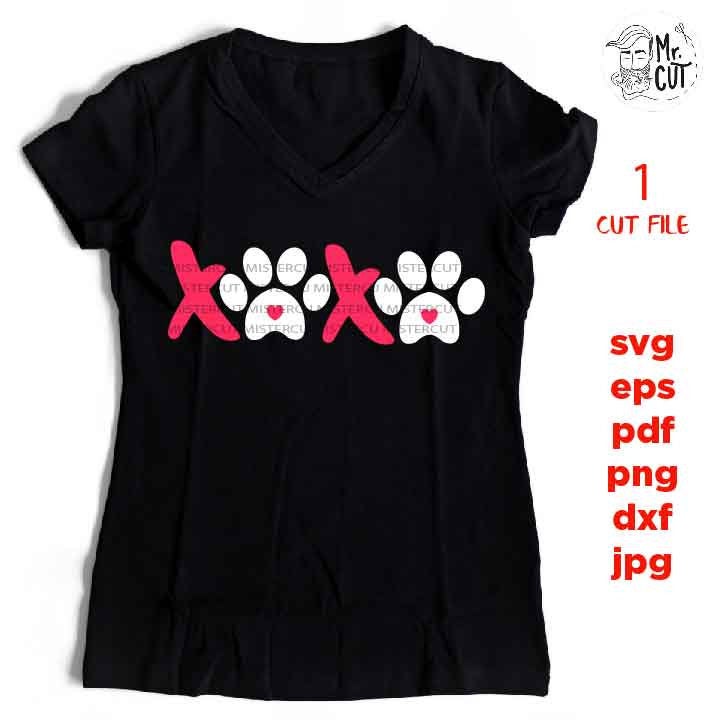 xoxo, I Love You Svg, pet love, dog shirt, Valentine’s Day Svg, woman pet shirt, girl, dxf, cut dile, jpg mirrored, pdf, png