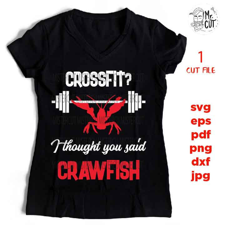 Crossfit crawfish SVG DXF, EPS, Mardi Gras Svg Crossfit svg  mardi gras, Svg, Cutting Files, pdf, Design T-shirt, jpg mirrored, png