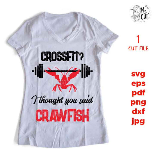 Crossfit crawfish SVG DXF, EPS, Mardi Gras Svg Crossfit svg  mardi gras, Svg, Cutting Files, pdf, Design T-shirt, jpg mirrored, png