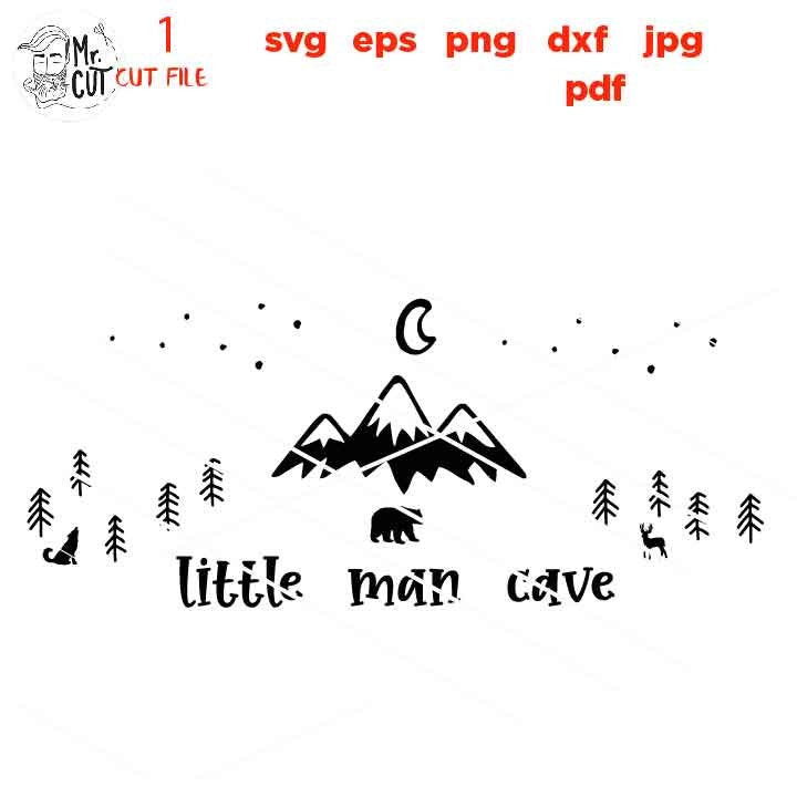 little man cave SVG, Little Man Cave SVG, Boys Sign svg, SVGs for Signs, Boy's Room svg, Nursery  DxF, EpS, cut file, jpg mirrored, png