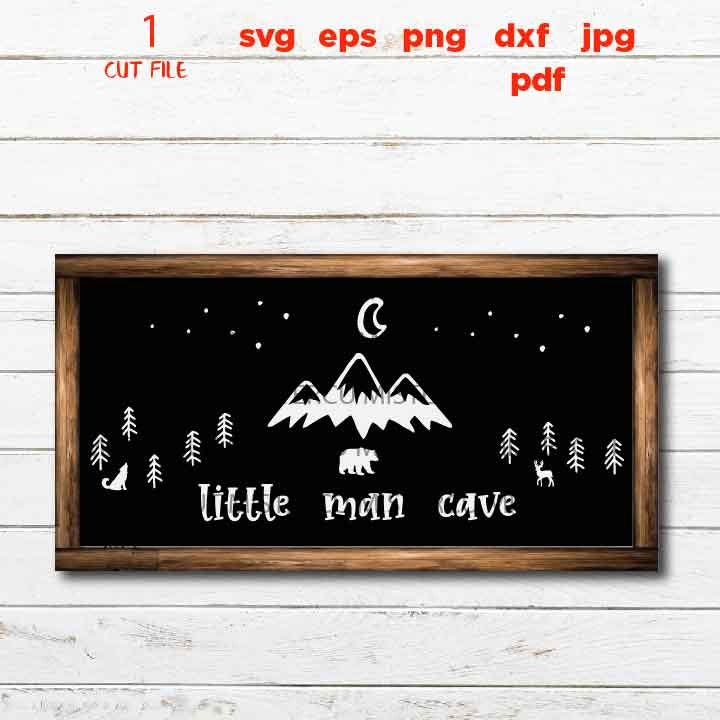 little man cave SVG, Little Man Cave SVG, Boys Sign svg, SVGs for Signs, Boy's Room svg, Nursery  DxF, EpS, cut file, jpg mirrored, png