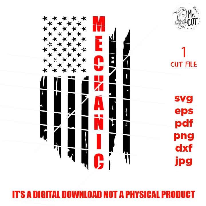 USA flag svg, mechanic svg, worker usa Flag, mechanic Distressed Flag, Distressed flag Svg, PNG, Dxf, usa flag, mechanic tee shirt