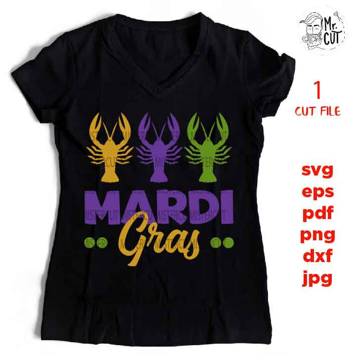 mardi gras flag, Svg, crawfish Svg, Mardi Gras Clipart, Mardi Gras Cutting Files, dxf, pdf, Design T-shirt, jpg mirrored, png