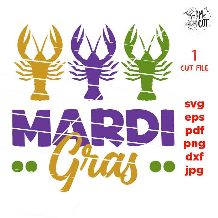 mardi gras flag, Svg, crawfish Svg, Mardi Gras Clipart, Mardi Gras Cutting Files, dxf, pdf, Design T-shirt, jpg mirrored, png