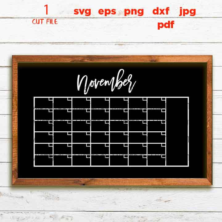 Calendar with every name month svg, Blank Calendar svg, Planner svg, Months svg, cut file DxF, EpS, cut file,  modern farmhouse