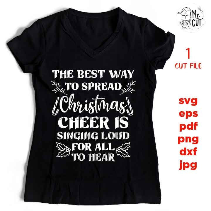 christmas cheer svg, cut file, Christmas Svg, Christmas vector, Christmas Shirt Svg, dxf, eps, jpg Designs, sweater, png, pdf