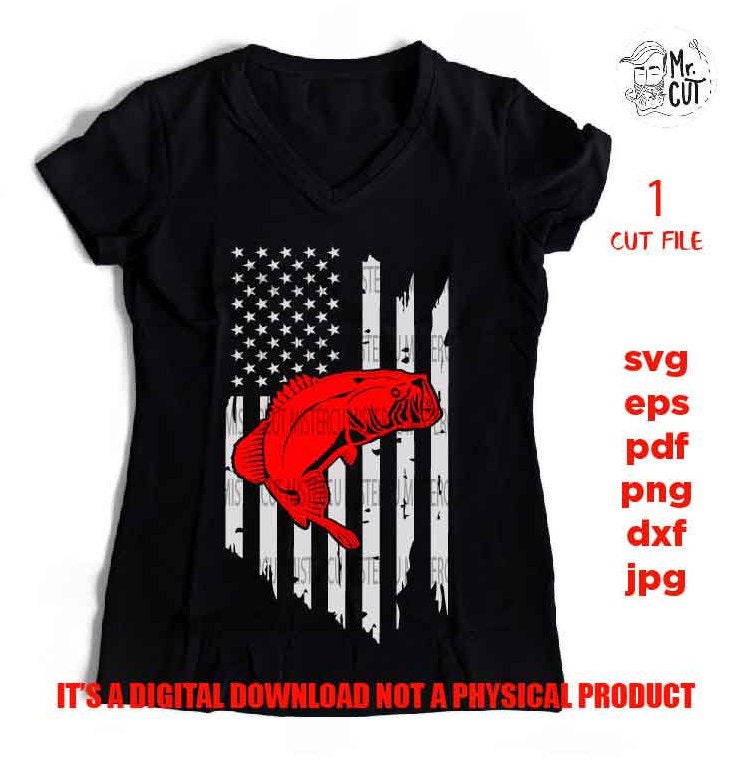 Fishing Shirt American USA Flag svg, PNG, Dxf, mirrored jpg, Fisherman Gift Idea, Fishing Svg Design, Fishing Svg, Fishing Tshirt