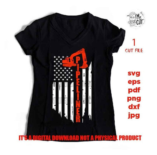 pipeliner Svg, pipeliner Distressed USA flag Svg, PNG, Dxf, mirrored jpg, american flag, USA flag, bulldozer Vehicles Shirt, bulldozer svg