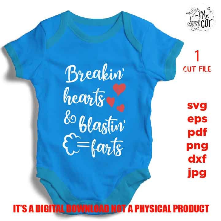 Stealing hearts and making farts, babys first valentines bodysuit, SVG, DxF, EpS, cut file Cut file, Baby svg, baby boy, baby shower svg