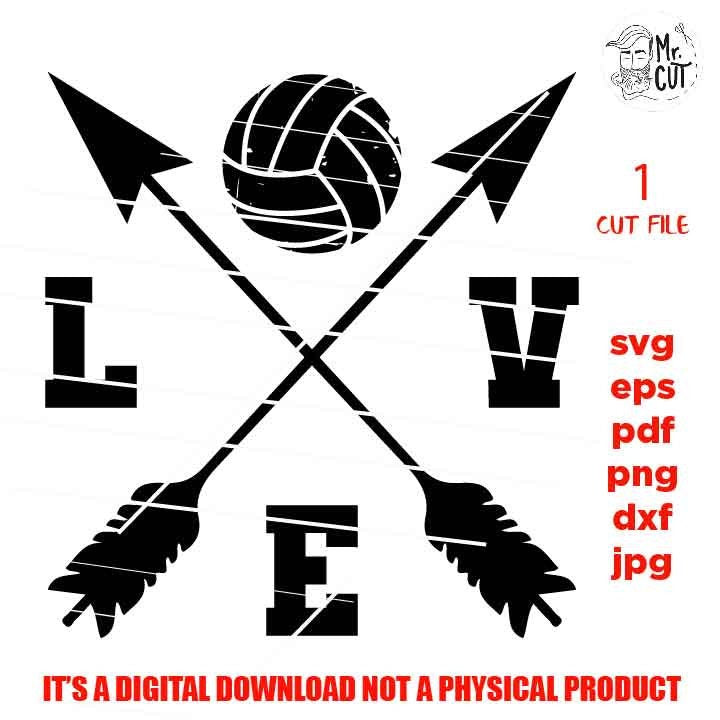 Volleyball love, distressed, shirt vector design, volleyball svg, sports SVG, PNG, Dxf, mirrored jpg, png volleyball mom, volleyball sign