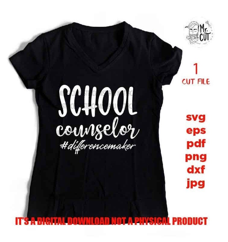 school counselor svg, difference maker, No Victory Too Smal teacher dxf, teacher svg, Teacher Shirt, eps, png, jpg mirrored, cut file