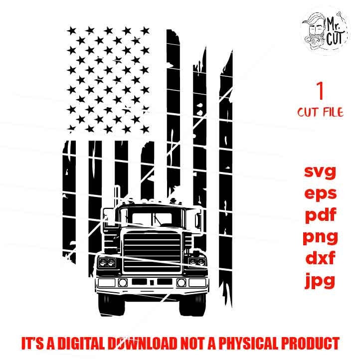 driver Svg, usa Distressed flag Svg, PNG, Dxf, mirrored jpg, american flag, USA flag, truck shirt vector design, Vehicles Recovery Shirt