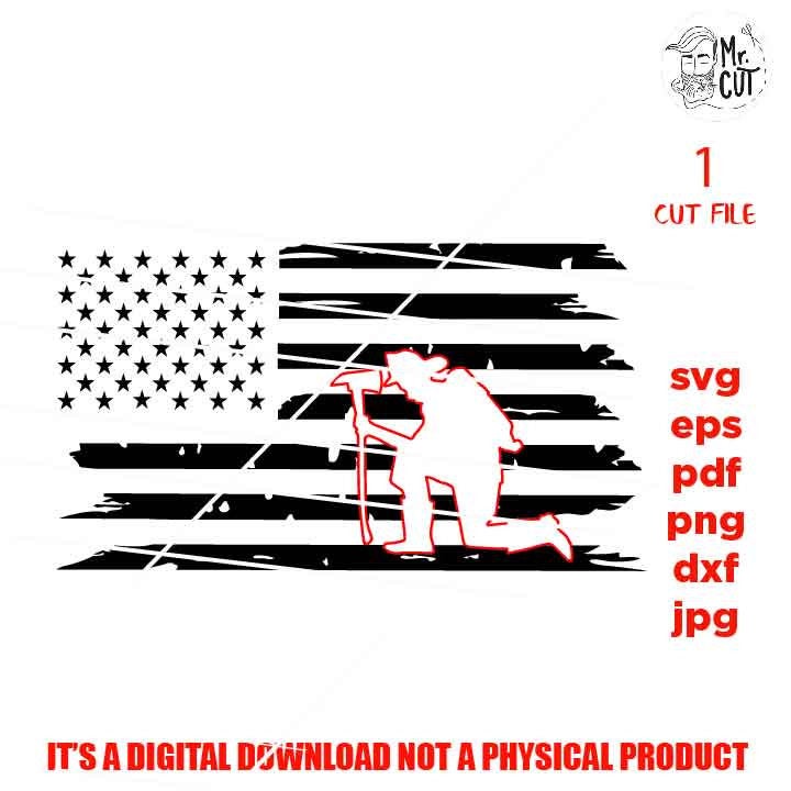 USA flag distressed svg, firefighter svg, fourth july Flag, Distressed flag Svg, PNG, Dxf, usa flag, firefighter shirt vector design