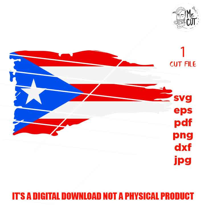 Puerto Rico Flag distressed SVG, flag svg, flag shirt vector design svg, puerto rico resist, rise, jpg, png, dxf,  svg, patriotic shirt