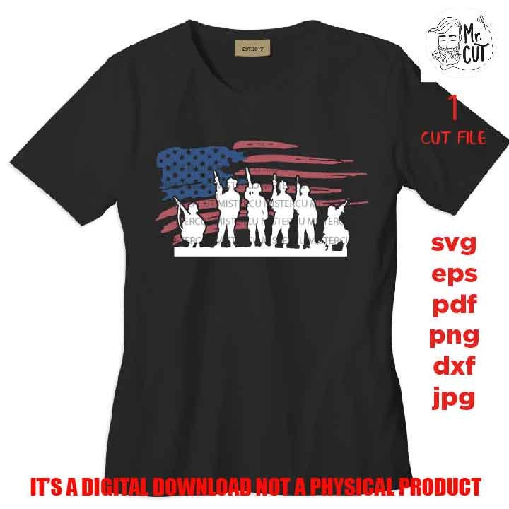 USA veteran flag, army flag, Svg, Distressed Flag Svg, fourth of july, veteran day, Cut Files, Design T-shirt, vector, dxf, eps, jpg, png