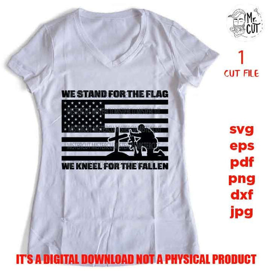 USA veteran flag, army flag, Svg, Soldier Kneeling Praying at Memorial Cross veteran day, Design T-shirt, car vector, dxf, eps, jpg, png