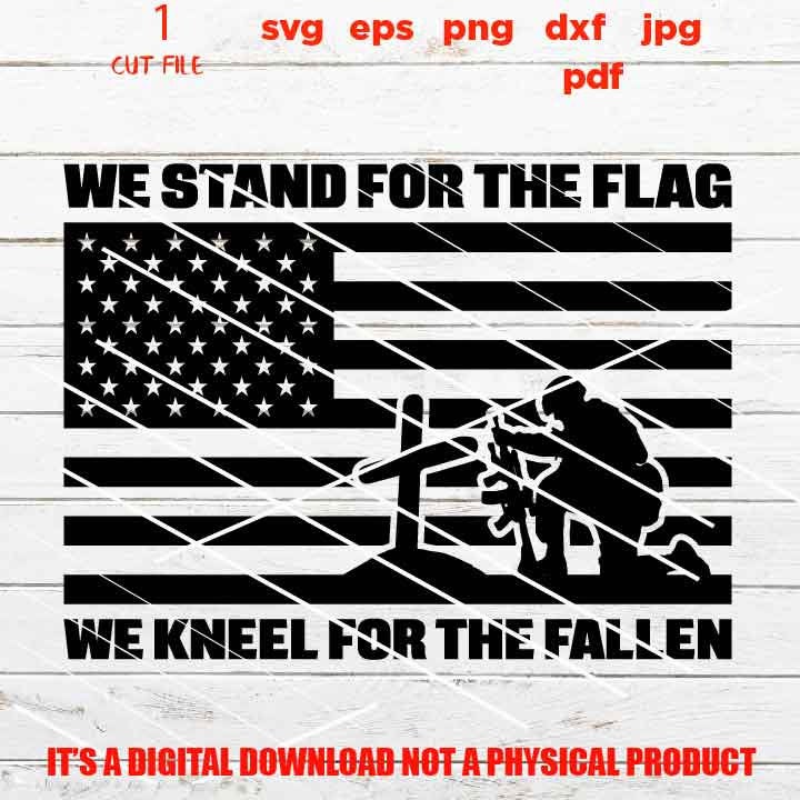 USA veteran flag, army flag, Svg, Soldier Kneeling Praying at Memorial Cross veteran day, Design T-shirt, car vector, dxf, eps, jpg, png