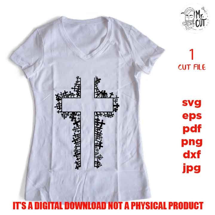 Cross, crosses, DxF, EpS, cut file, png, jpg Cross SVG, Cross SVG, christian shirt vector design svg, Jesus SVG, Faith svg, Christian Svg