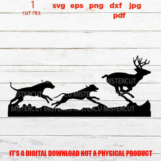 hounds hunting deer svg, hunt ign svg, adventure decal SVG, PNG, Dxf, jpg, eps, Cut File,  love huntsvg, sign vector design svg