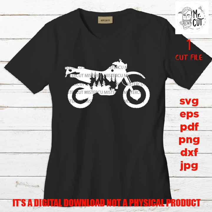 Mountain Dirt Bike, Adventure, SVG, PNG high resolution, Dxf, sign & shirt vector design, Dirt Bike Image, Mountain SVG, Decal Cut File