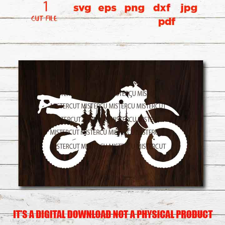 Mountain Dirt Bike, Adventure, SVG, PNG high resolution, Dxf, sign & shirt vector design, Dirt Bike Image, Mountain SVG, Decal Cut File