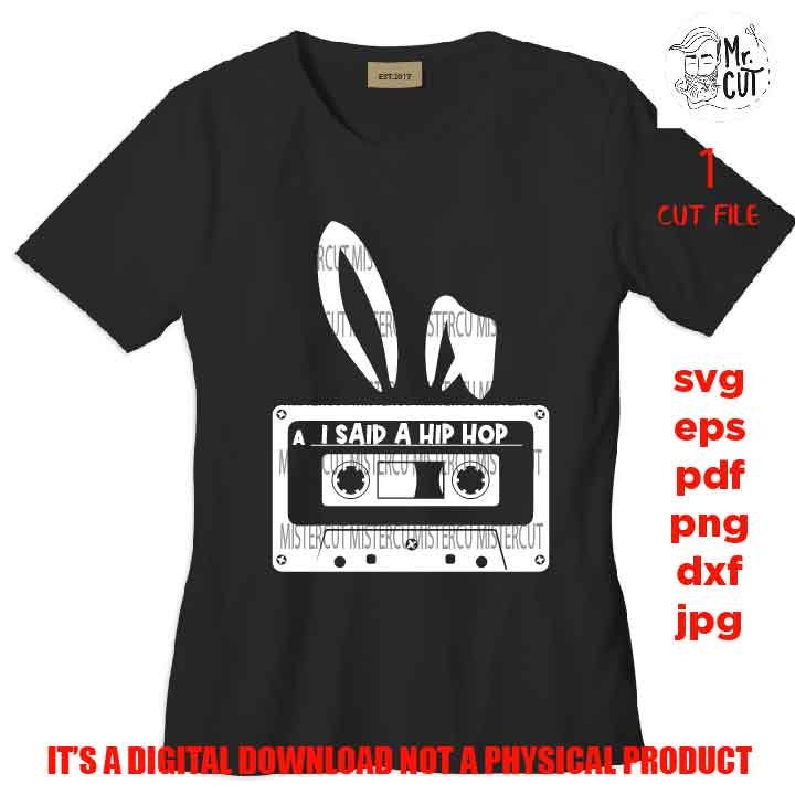 Hip Hop Easter bunny ears SVG, DXF, EpS, jpg reverse, Bunny svg, SVG Files, Rabbit svg, Shirt design svg, toddler shirt design, baby svg