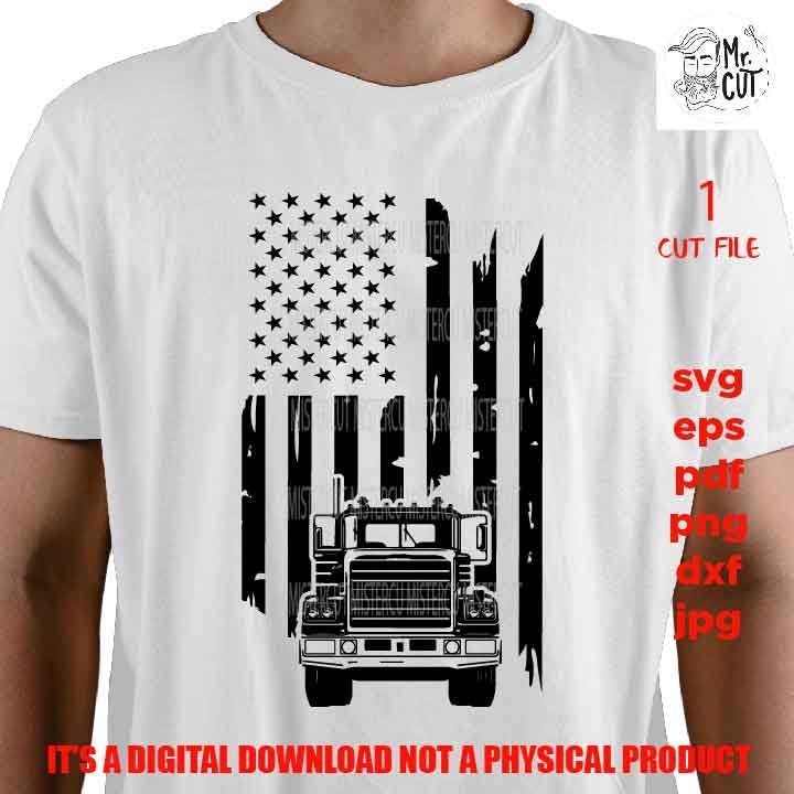 driver Svg, usa Distressed flag Svg, PNG, Dxf, mirrored jpg, american flag, USA flag, truck shirt vector design, Vehicles Recovery Shirt