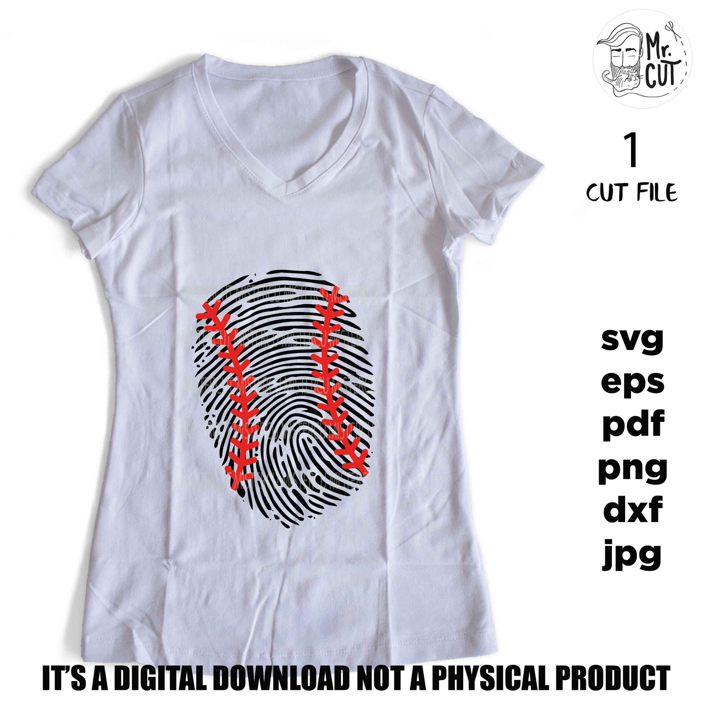 svg files, baseball shirt Cut file, fingerprint svg, School spirit, Sayings, baseball, SVG, Dxf, eps, baseball Sister svg, baseball Mom