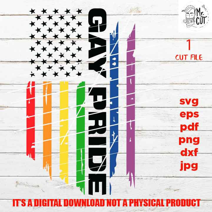 USA flag svg, gay pride Flag shirt vector design, sign gay pride idea gift, Distressed Flag Svg, PNG, Dxf, eps, pdf usa flag, LGBTQ svg