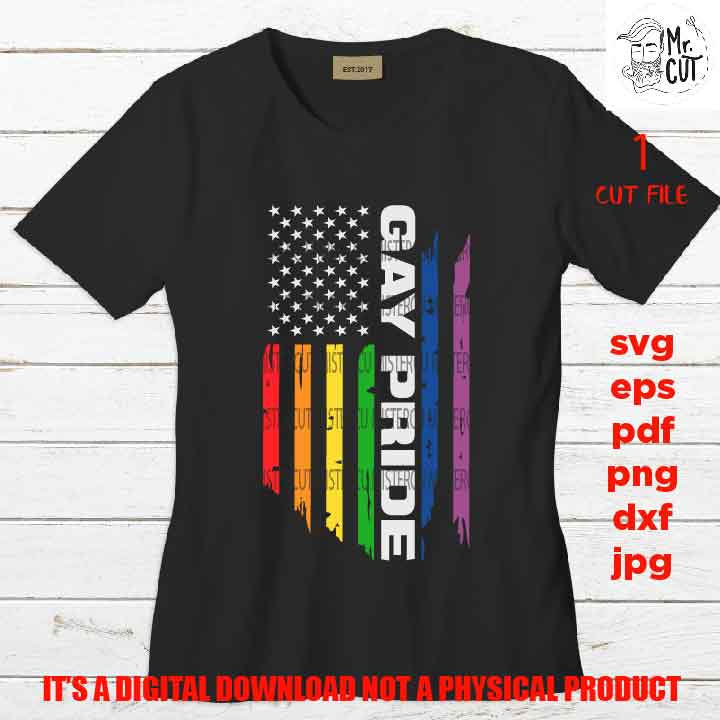 USA flag svg, gay pride Flag shirt vector design, sign gay pride idea gift, Distressed Flag Svg, PNG, Dxf, eps, pdf usa flag, LGBTQ svg