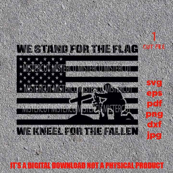 USA veteran flag, army flag, Svg, Soldier Kneeling Praying at Memorial Cross veteran day, Design T-shirt, car vector, dxf, eps, jpg, png