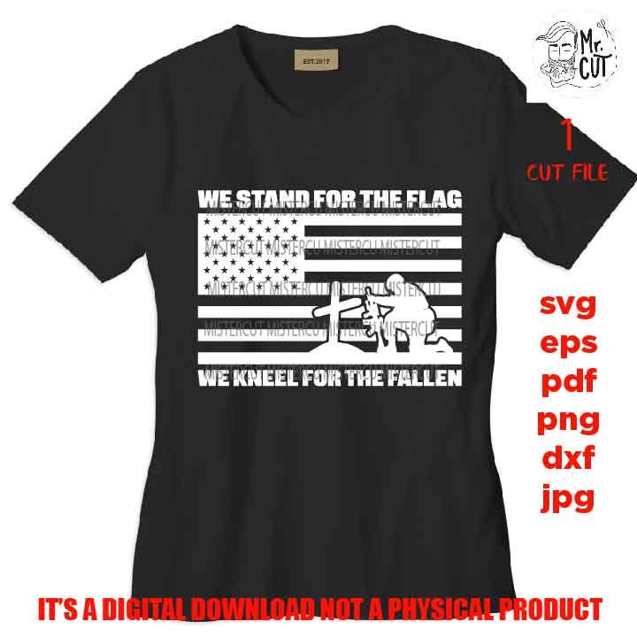 USA veteran flag, army flag, Svg, Soldier Kneeling Praying at Memorial Cross veteran day, Design T-shirt, car vector, dxf, eps, jpg, png