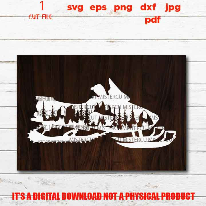 Mountain Snowmobile, Adventure, SVG, PNG high resolution, Dxf, sign & shirt vector design, Snowmobiling, Mountain SVG, Decal Cut File