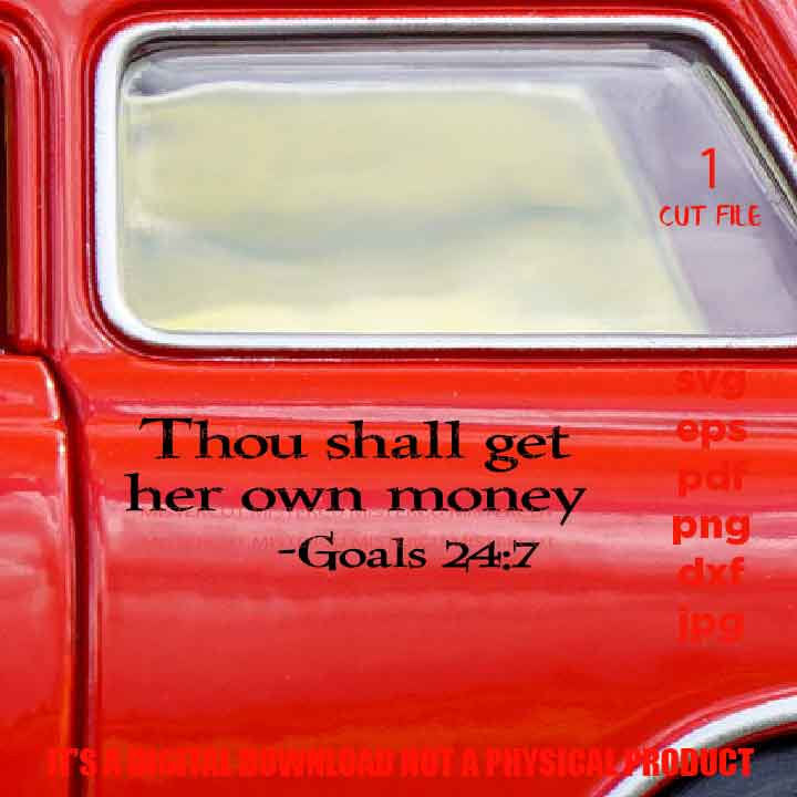 Thou Shall Get Her Own Money SVG, png, jpg, Goal Setter, Woman Empowerment Shirt, Entrepreneur Boss SVG, Business Svg, Self-Employed Svg