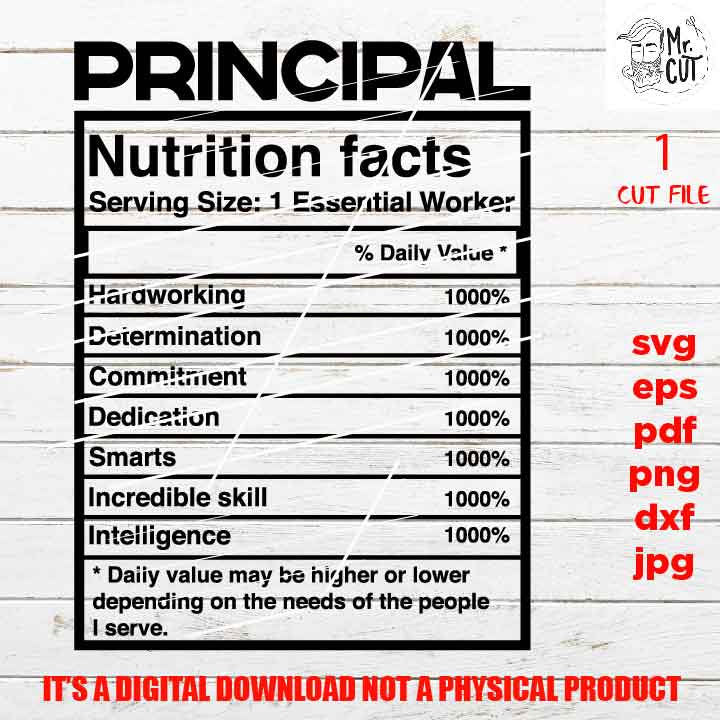 Principal facts shirt vector design, sign svg, teacher principal gift, sign Svg, PNG high resolution, Dxf, eps, pdf, essential worker