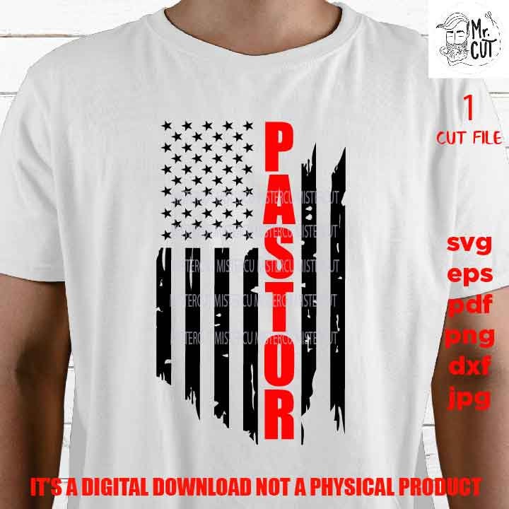 USA Pastor flag svg, essential worker Flag, shirt vector design,priest gift idea, Distressed Flag Svg, PNG, Dxf, eps, pdf, american worker