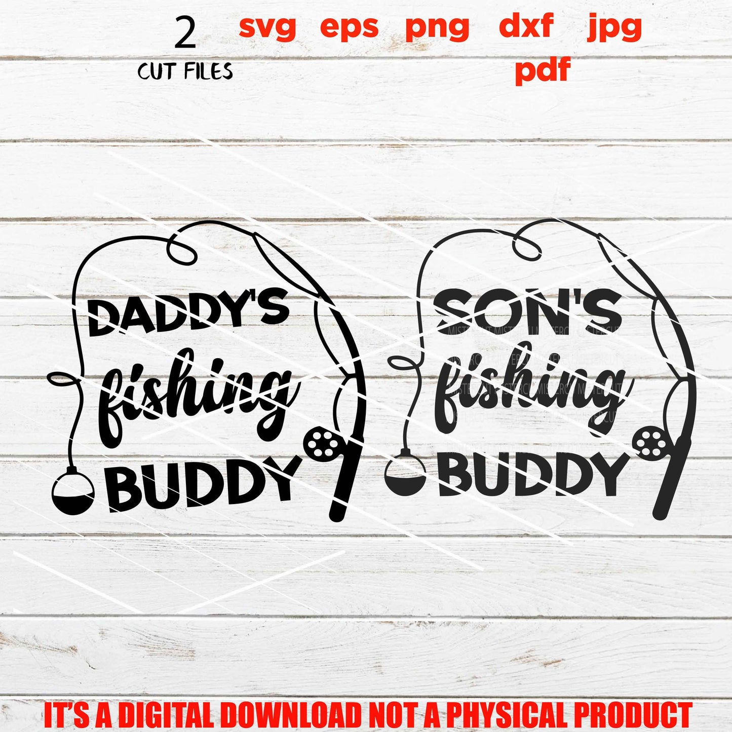 Daddy’s Fishing Buddy Svg Son’s Fishing Buddy best friends svg, png high resolution, dad svg, son svg, matching shirts dxf, cut file, jpg