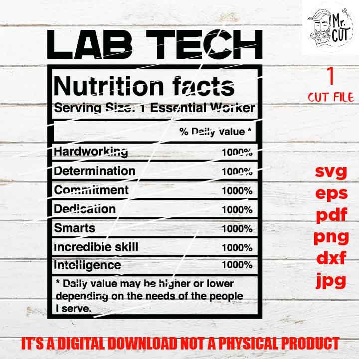 lab tech facts shirt vector design, sign svg, lab techinican gift, sign Svg, PNG high resolution, Dxf, eps, pdf, essential worker