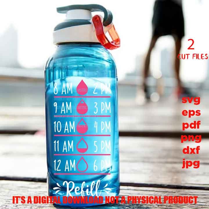 Water tracker SVG, Water bottle SVG, Water tracker cut File, Water tracker, jpg mirrored,png high resolutio, eps, mother's gift idea,