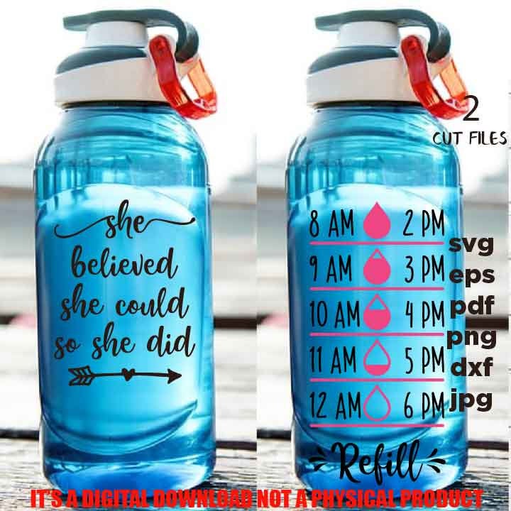 Water tracker SVG, Water bottle SVG, Water tracker cut File, Water tracker, jpg mirrored,png high resolutio, eps, mother's gift idea,