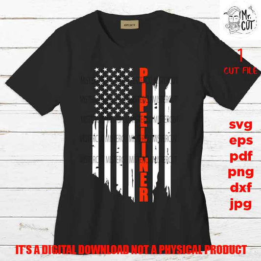 pipeliner Svg, pipeliner Distressed USA flag Svg, PNG, Dxf, mirrored jpg, american flag, USA flag, bulldozer Vehicles Shirt, bulldozer svg