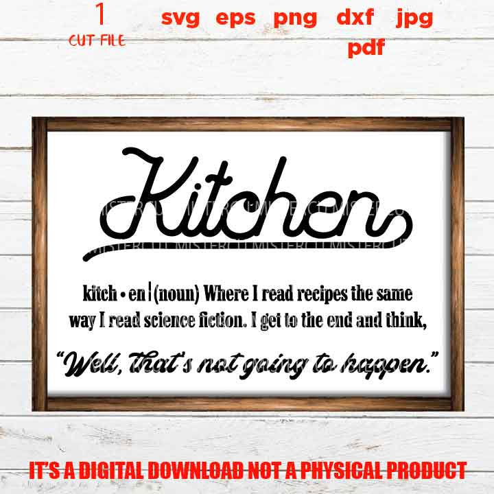 Kitchen recipe science fiction svg, Housewarming dxf, jpg, funny kitchen sign svg, pot holder design, png, pdf eps, vector design cut file