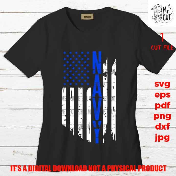 USA navy veteran flag, navy flag, Svg, Distressed Flag Svg, fourth of july, veteran day, Cut Files, Design T-shirt, vector, dxf, jpg, png