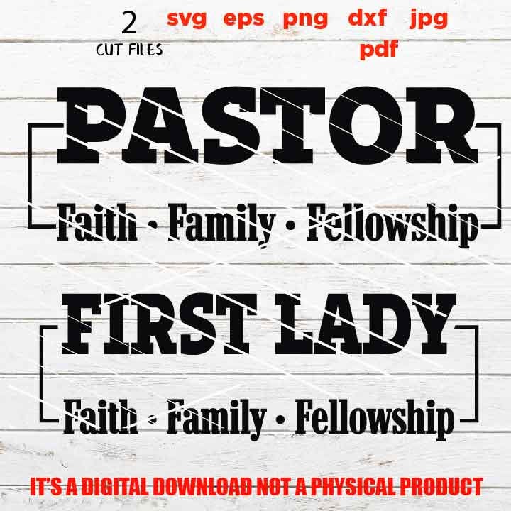 Matching Couples Pastor and First Lady, shir vector design, Dxf, png high resolution, pdf, jpg reverse, christian faith svg